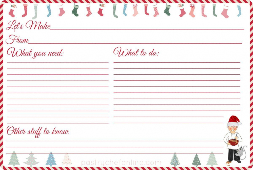 Type And Print Recipe Cards - Kleo.bergdorfbib.co | Printable Recipe Cards For Christmas