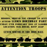 Unique Army Birthday Invitations Free Printable Party Awesome | Army Birthday Cards Printable