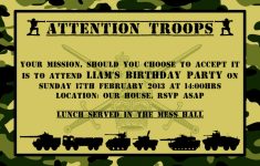 Army Birthday Cards Printable