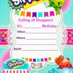 Updated   Free Printable Shopkins Birthday Invitation | Event | Free Printable Shopkins Thank You Cards