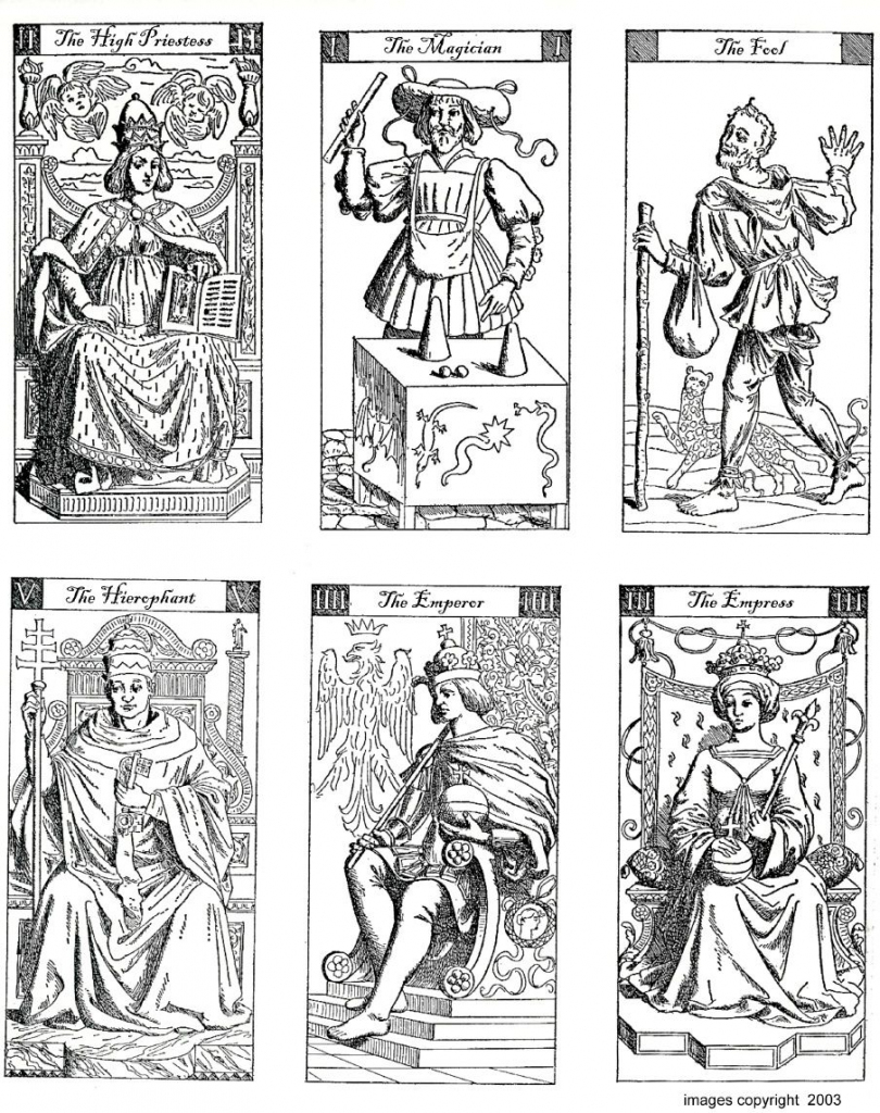 Vacchetta Tarot Deck - To Print And Colour | Digital Downlaod Sites | Printable Tarot Cards To Color