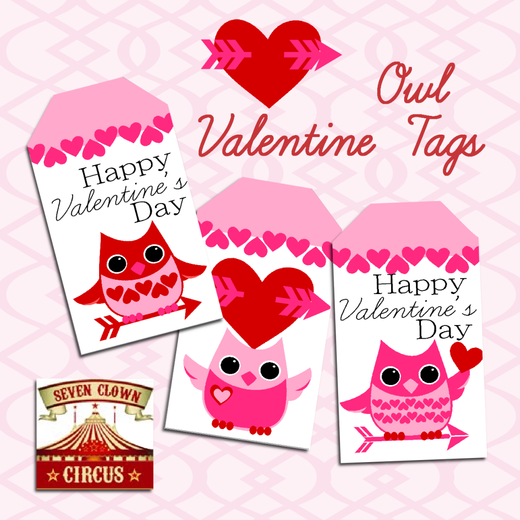 Valentine Owl Printable Tags {Free Printable} | Valentine&amp;#039;s Day | Free Printable Owl Valentine Cards