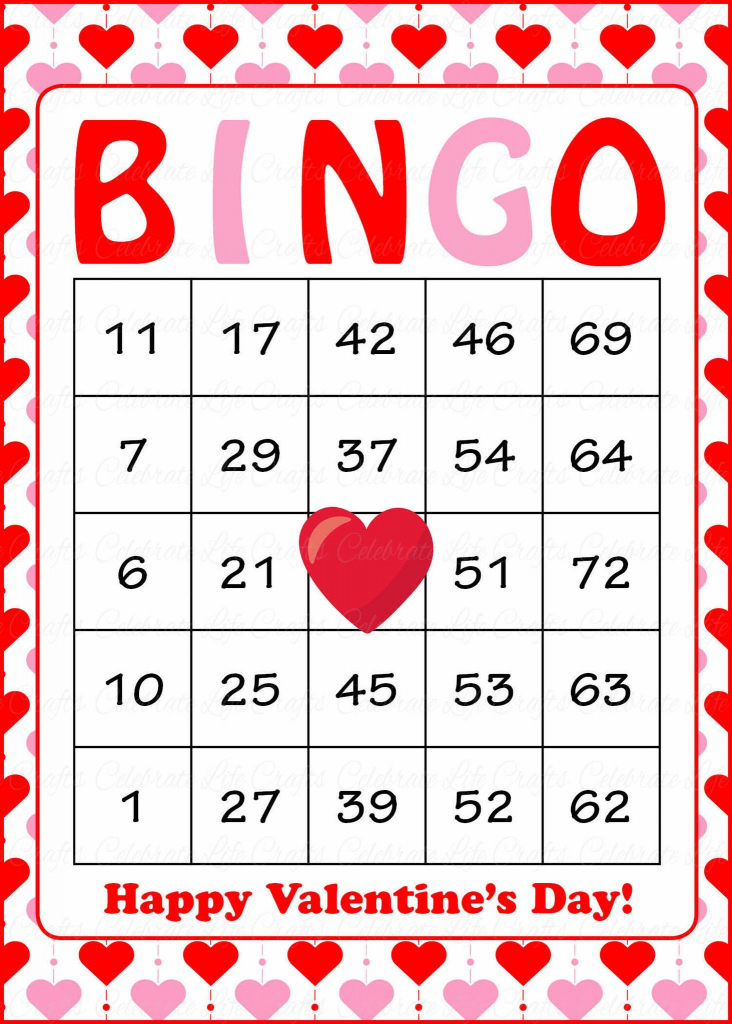 Valentine&amp;#039;s Bingo Cards - Printable Download - Prefilled | Printable Hawaiian Bingo Cards