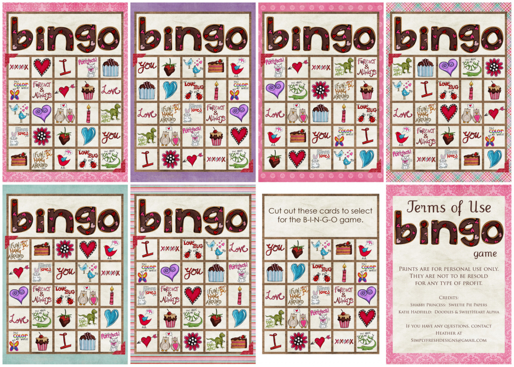 Valentine&amp;#039;s Day Bingo Game - Simply Fresh Designs | Printable Mothers Day Bingo Cards