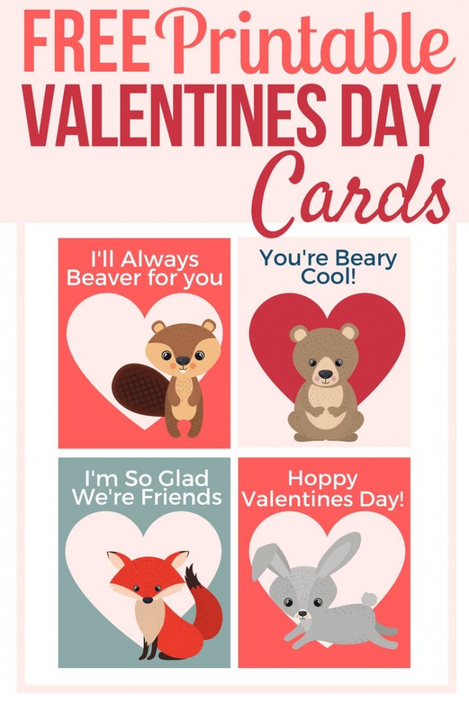 Valentines Day Forest Animal Printable Cards | Valentine&amp;#039;s Day Love | Printable Valentines Day Cards For Best Friends