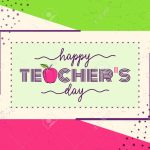 Vector Illustration Of Happy Teachers Day. Greeting Design For | Free Printable Teacher&#039;s Day Greeting Cards