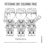Veteran's Day Printable Coloring Page | Girl Scouts | Veterans Day | Veterans Day Free Printable Cards