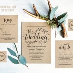 Vintage Wedding Invitation Set Printable Wedding Invitation | Etsy | Printable Wedding Invitation Card Sample