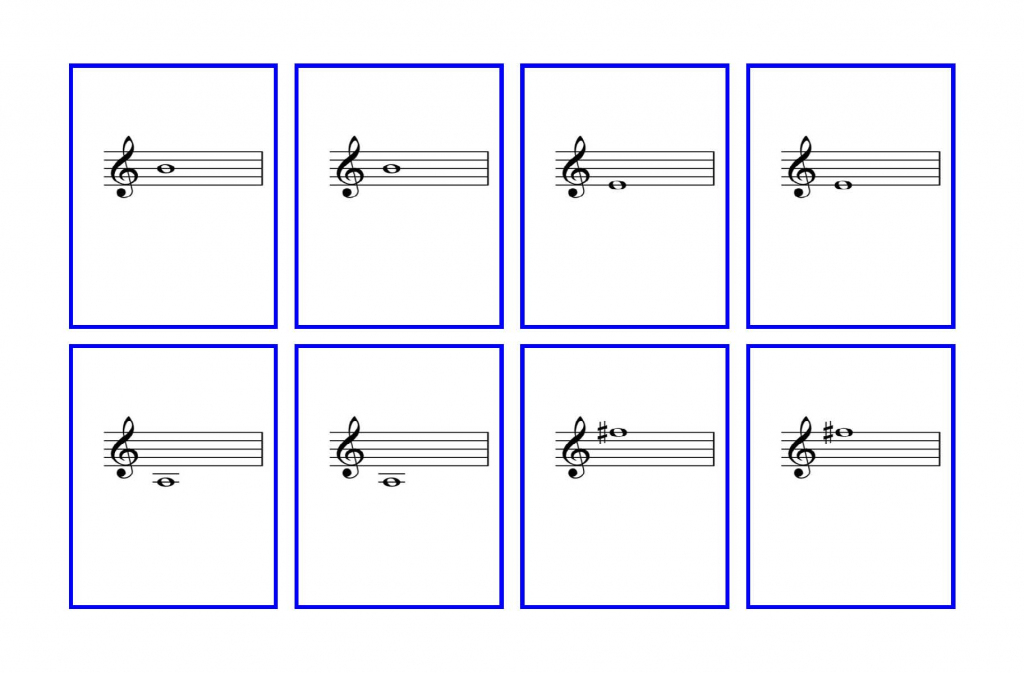 Violin Flash Cards – First Finger Notes | Denley Music | Piano Music Notes Flash Cards Printable