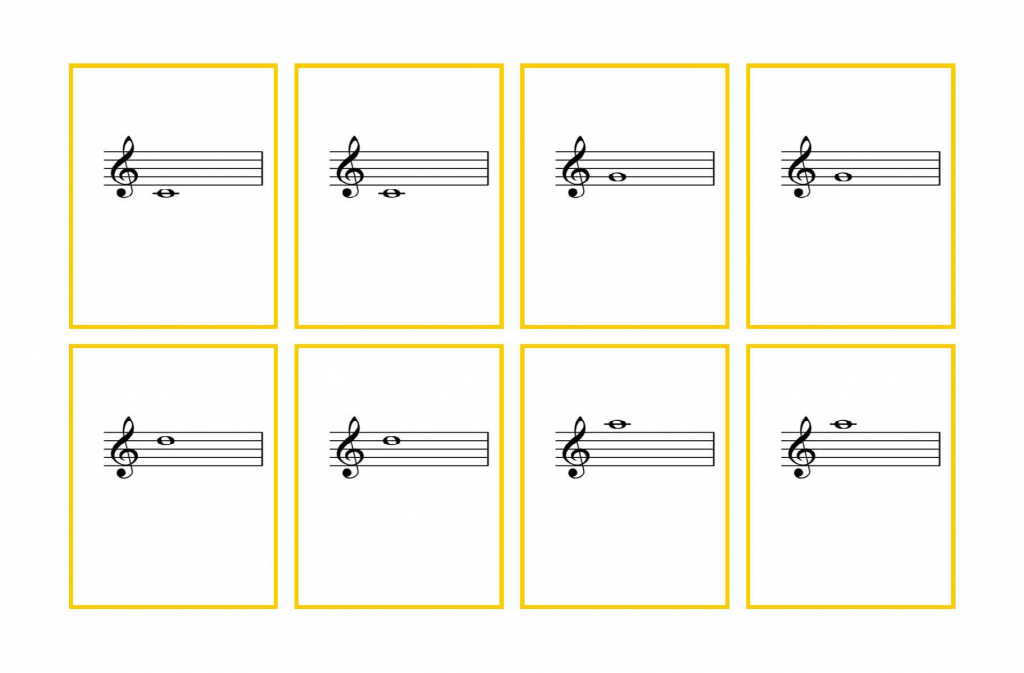 Violin Flash Cards – Third Finger Notes | Denley Music | Piano Music Notes Flash Cards Printable