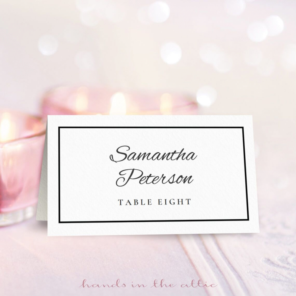 Wedding Place Card Template | Free On Handsintheattic | Wedding | Printable Wedding Place Cards