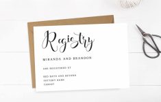 Printable Gift Registry Cards
