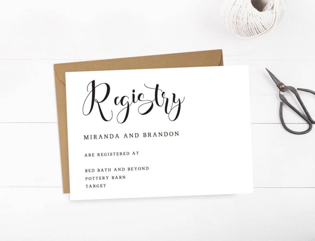 Wedding Registry Cards Baby Registry Card Gift Registry Card | Etsy | Printable Gift Registry Cards