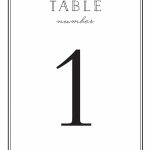 Wedding Table Numbers | Printable Pdfbasic Invite | Printable Table Number Cards