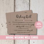 Wedding Wishing Well Card Printable, Bridal Shower Wishing Well | Printable Gift Registry Cards