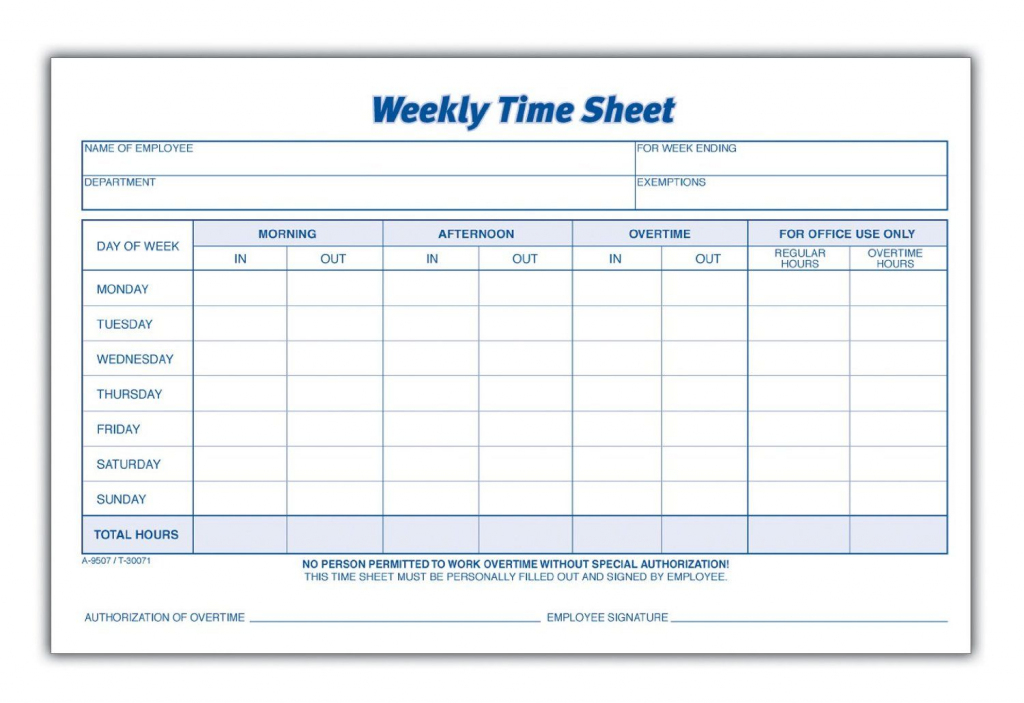 Weekly Employee Time Sheet | Good To Know | Timesheet Template | Employee Time Card Template Printable