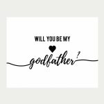 Will You Be My Godfather Card Printable Baptism Card | Etsy | Will You Be My Godfather Printable Card