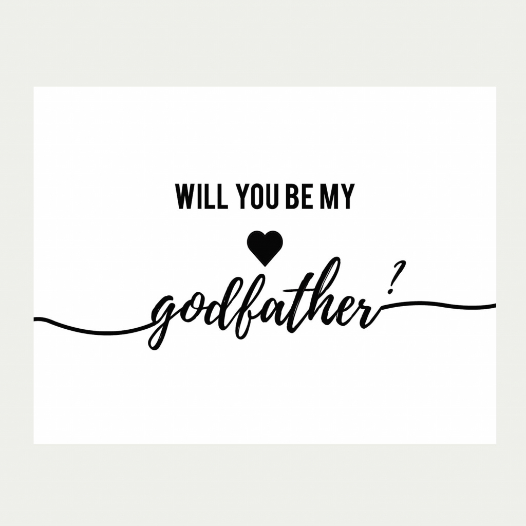 Will You Be My Godfather Card Printable Baptism Card | Etsy | Will You Be My Godfather Printable Card