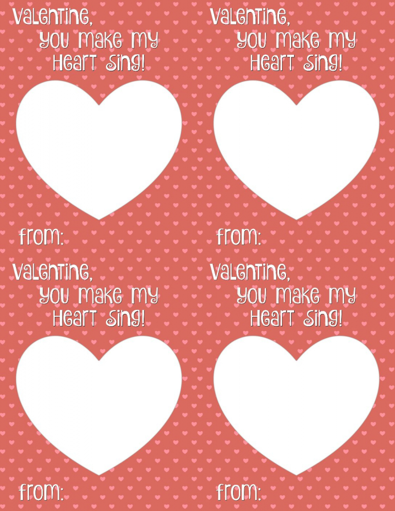 You Make My Heart Sing Valentine Card Printable - Smashed Peas &amp;amp; Carrots | Make Valentines Cards Printable