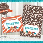 Zoo Animals Thank You Cards Flat Cards Folded Cards | Etsy | Thomas Thank You Cards Printable